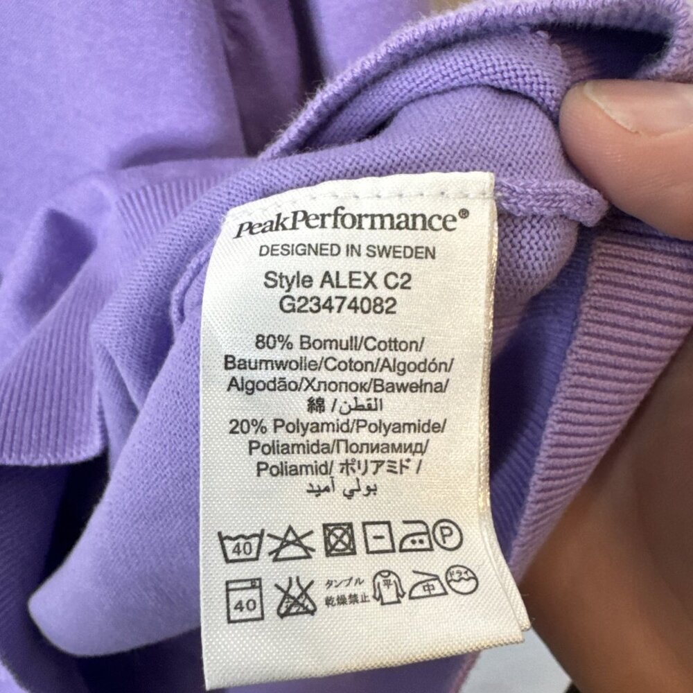 Peak Performance Alex C2 Lavender Cotton Poly Crewneck Sweater Men XXL - Picture 6 of 6